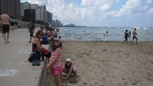 Sandy beach on Lake Michigan