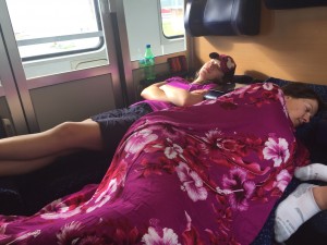 We had our own compartment on our train from Salzburg to Vienna, with seats that could convert to a little bed!