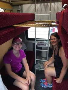 Our sleeping compartment from Vienna to Venice