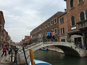 Our first day in Venice, complete with requisite picture on a bridge