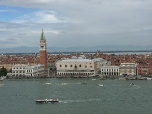 View of St. Mark's Square from the bell tower at San Giorgio