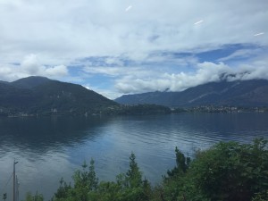 Lovely views of Lake Como on the way from Milan to Tirano