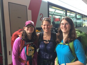 Leaving the train at Visp, before boarding our onward train to Montreux