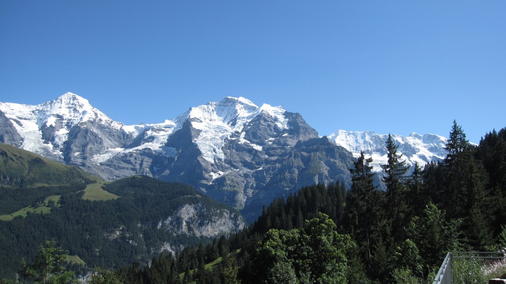 A great view of the Jungfrau mountain. If you look very closely in between these two peaks you can spot the Jungfraujoch train station, the highest train station in Europe (and quite possibly the most expensive to reach)