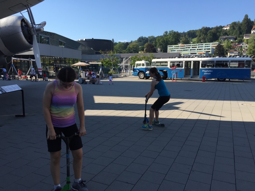 Scootering at the Swiss Museum of transport